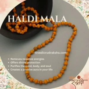 Original Haldi Mala (Turmeric Mala) – 108 Beads | Energized & Lab Certified | For Japa, Pooja & Protection