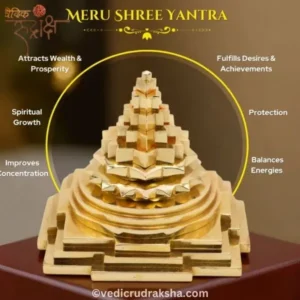 Brass Meru Shree Yantra (3*3 inch) – Energized Yantra for Wealth, Success & Divine Harmony